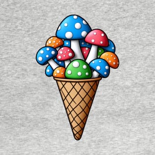 ice cream cone with candy mushrooms T-Shirt